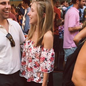 Floral off the shoulder top